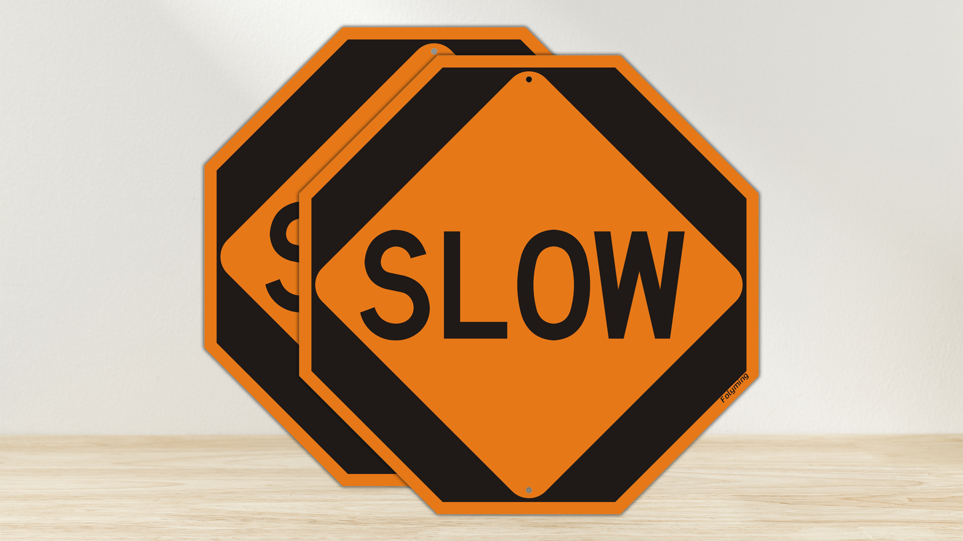 Amazon.com: 2 Pack Slow Sign Slow Down Signs 12 x 12 Inches Safety